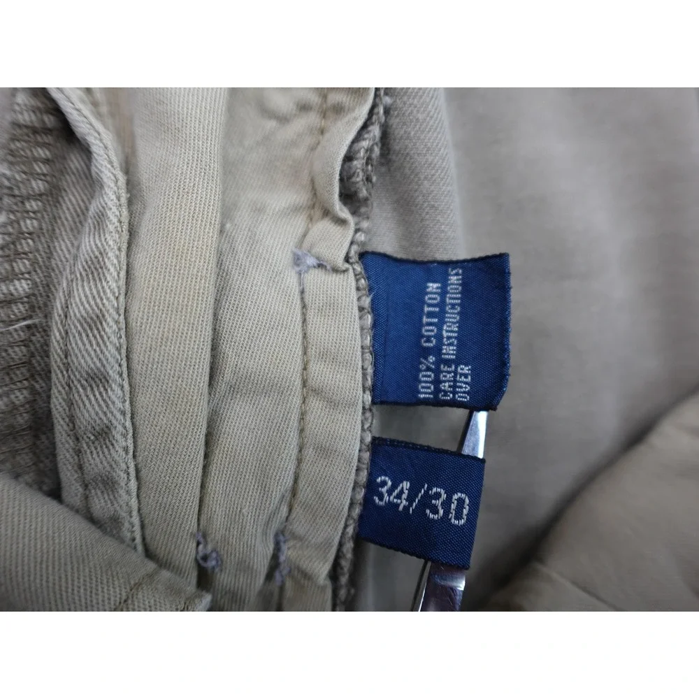 Polo Ralph Lauren Cargo Shorts Mens 34 Khaki‎ Tan Raw Hem Utility Twill